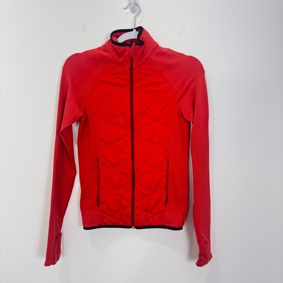 Athleta Insulated Flurry PrimaLoft Jacket Red Size S #383707 T0403 light weight - Picture 2 of 14